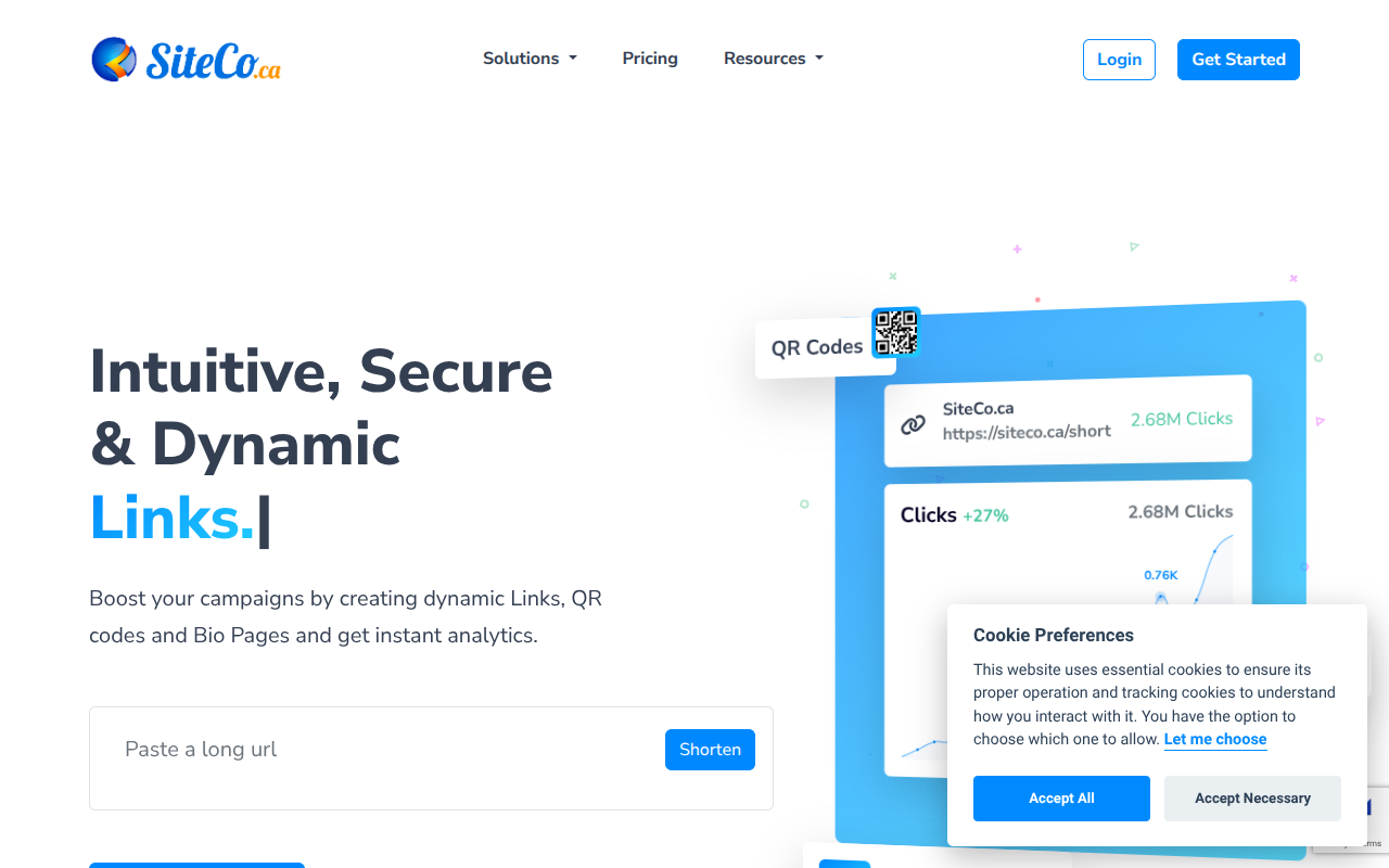 Screenshot of SiteCo.ca: Your All-in-One Link Management & Digital Marketing Hub
